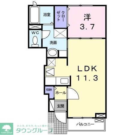シャトレービサイドBの物件間取画像